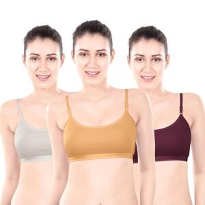 Women's Cotton Non Padded/Sports/Gym/Yoga Daily Workout Sports Bra Combo for Girls