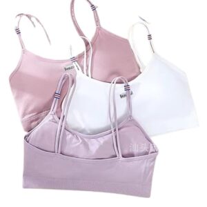 Women Cotton Padded Bralettes Bra Sports Bra Women Bra - Girls Bra Fashionable Lifestyle, Free Size (Pack of 3), Size (28-34)