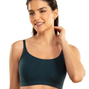 Everyday Wireless & Non-Padded Easy Breezy Slip-On T-Shirt Cotton Bra for Women with Full Coverage - Black