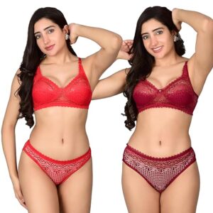 Womens Sexy Lingerie Set for Lace Lingerie Set for Honeymoon, Bridal Bra Panty Set and Swimwear