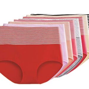 Women's Cotton High Waist Full Coverage Hipster Panty,Free Size (Pack of 3 Panty) Assorted