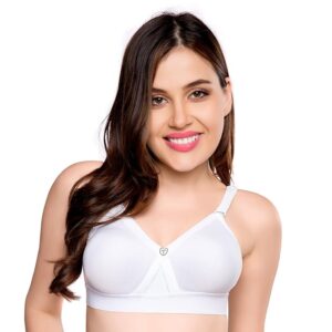 Women's Cotton Non-Wired Bra-White