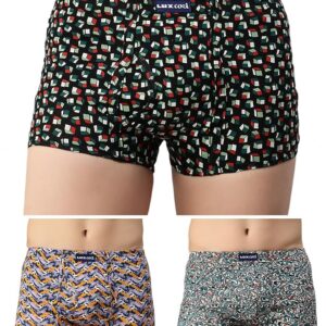 Mens 100% Cotton Printed Mini Trunk | Printed Mini Trunk for Men | Color and Print May Vary | Mini Trunk for Men Pack of 3