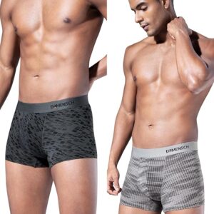Regular Fit Printed Trunks for Men Pack of 2| Mircromodal, Elastane Fabric, Anti-Bacterial and Microfibre Waistband