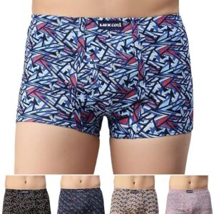 Men's 100% Cotton Printed Inner Elastic Mini Trunk | Printed Mini Trunk for Men | Color and Print May Vary | Mini Trunk for Men Pack of 5