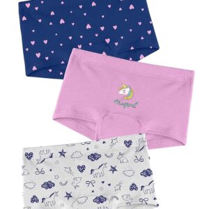 Real Basics Girl's Cotton Multicolor Boyshorts (Pack of 3)