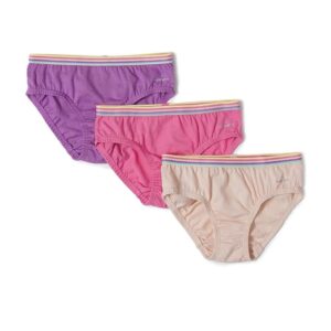 Girl's Super Combed Cotton Solid Panty with Ultrasoft Waistband (Pack of 3_Colors & Prints May Vary)