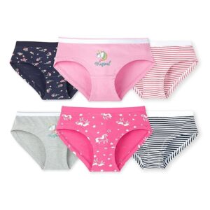 Girls Cotton Multicolor Panties (Pack of 6)