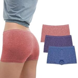 Fashion Mid Waist Cotton Underwear Hipster Boyshorts Panties for Kids Girls Pack of 3