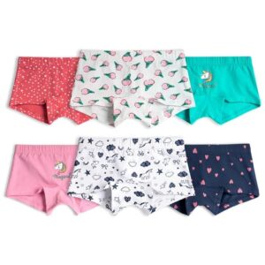 Basics Girl's Cotton Multicoluor Boyshorts (Pack of 6)