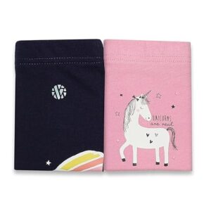Girl's Cotton Blend Boy Short Panties Pack of 2-Assorted Print
