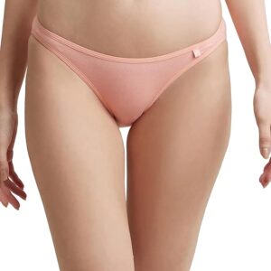 Women's Super Combed Cotton Elastane Stretch Low Waist Bikini with Concealed Waistband and Stay Fresh Treatment-Candlelight Peach