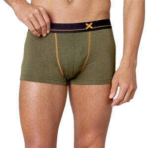 Tencel Micro Modal Elastane Stretchable Solid Trunks for Men with Ultra Soft Waistband | Active Fresh | Moisture-Wicking Properties (Beetle Olive/XL)