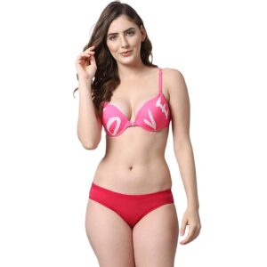 PrettyCat Sexy Front Open Underwire Pushup Bra Panty Set