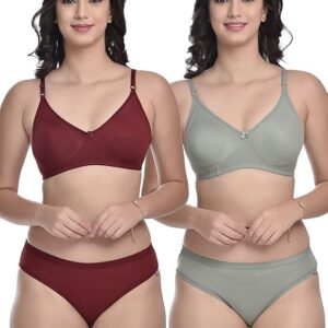 Lingerie Set Full with Coverage Non-Padded Bra and Hipster Panty